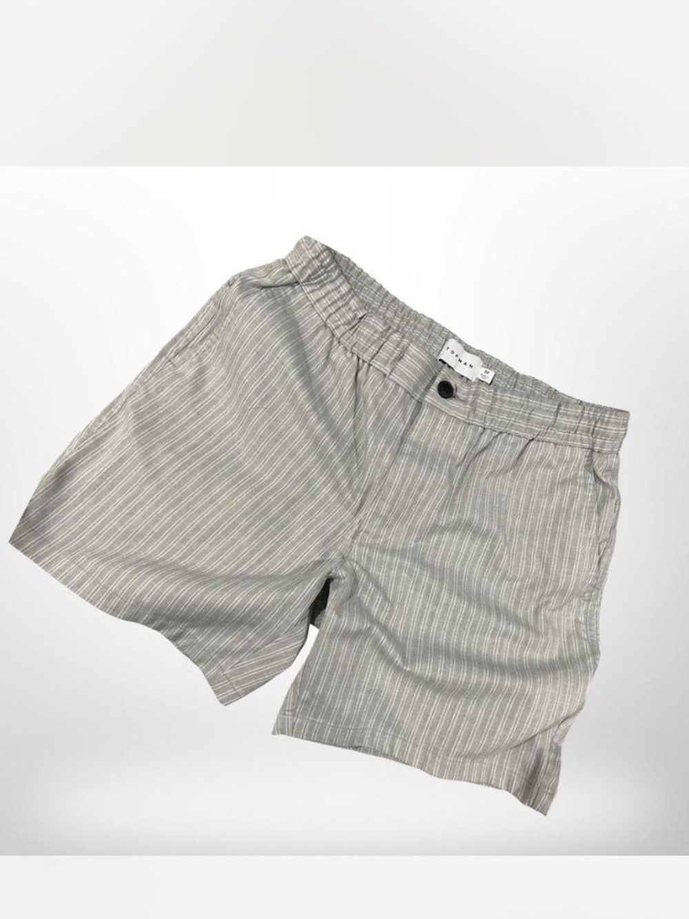 Topman Grey Striped Athletic Shorts